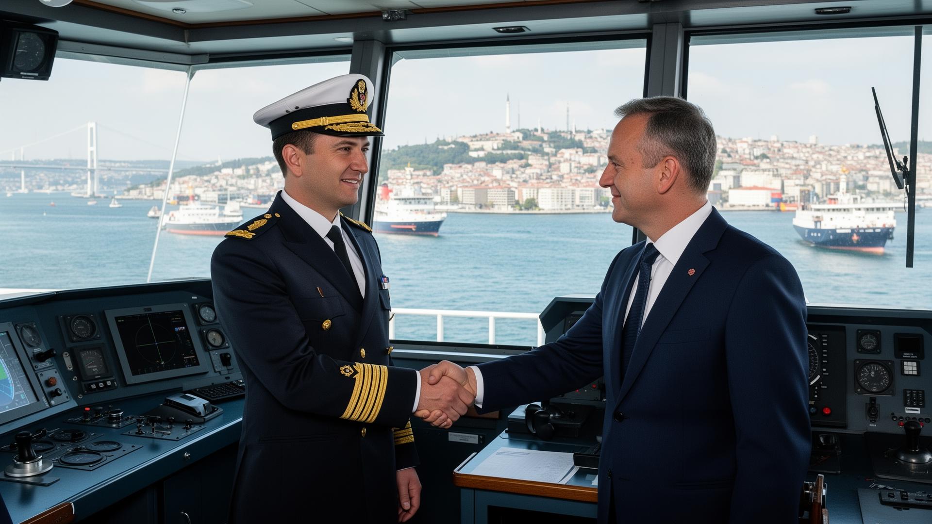 Maritime agent coordinating efficient port operations on digital dashboards